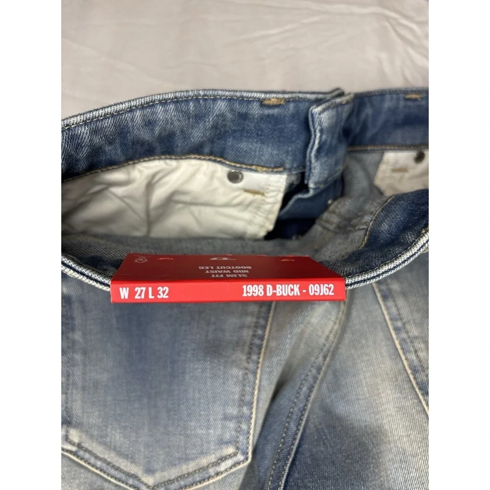 Diesel Denim Jeans 1998 D-Buck 09J62 27x34 Bootcut Leg Slim Fit NWT $350 Stetch